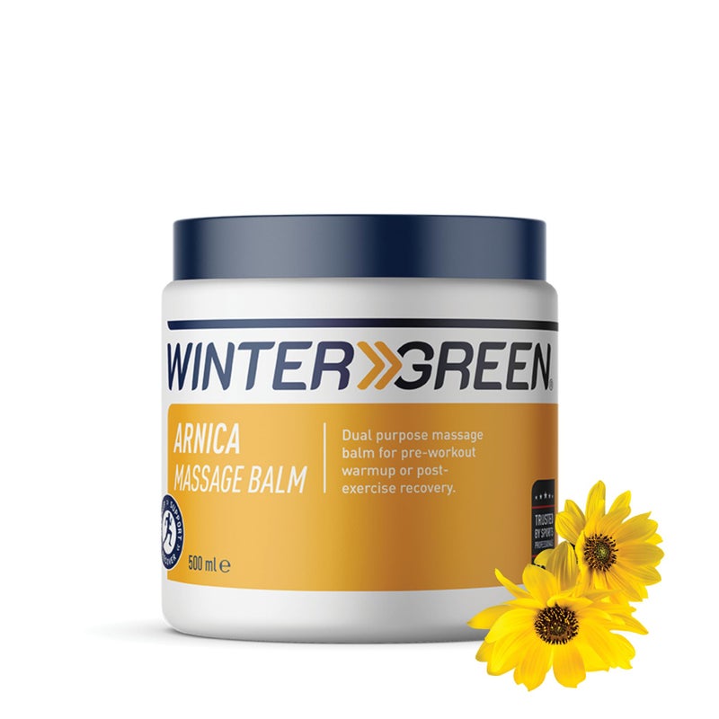 Wintergreen Arnica Massage Balm 500ml â€“ Dual-Purpose Muscle Relief for Pre-Workout Warmup and Post-Exercise Recovery